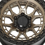 1 X Lock Off Road Commando 20X10 6X135 87.1 Hub 4.79 Offset Matte Bronze W Matte Black Ring Wheel Rim