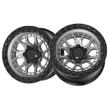 1 X Lock Off Road Commando 20X10 6X139.7 106.2 Hub 4.79 Offset Matte Grey W Matte Black Ring Wheel Rim