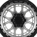 1 X Lock Off Road Commando 20X10 6X139.7 106.2 Hub 4.79 Offset Matte Grey W Matte Black Ring Wheel Rim