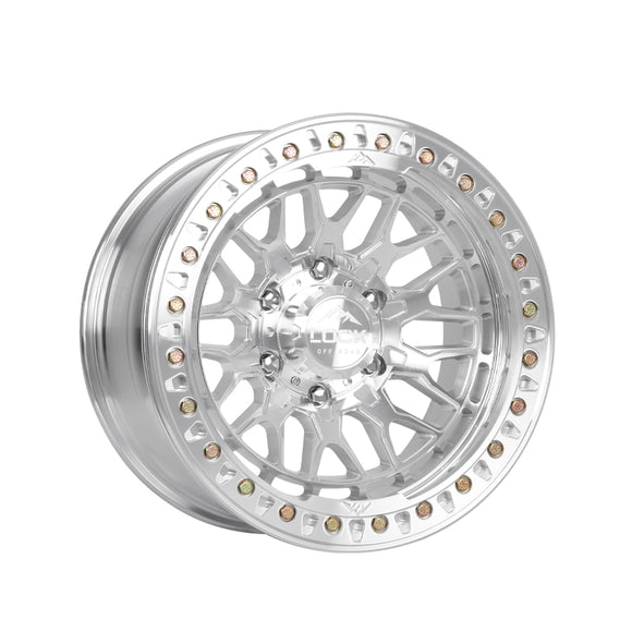 1 X Lock Off Road Invader Forged Beadlock 17x9 6x139.7 78.1 Hub 4.53 Offset Raw Machine Forged Wheel Rim