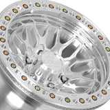 1 X Lock Off Road Invader Forged Beadlock 17x9 6x139.7 78.1 Hub 4.53 Offset Raw Machine Forged Wheel Rim