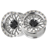 1 X Lock Off Road Combat 20x9 6x139.7 106.2 Hub 5 Offset Machine With Clear Coat Wheel Rim