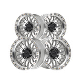 1 X Lock Off Road Combat 20x9 6x139.7 106.2 Hub 5 Offset Machine With Clear Coat Wheel Rim