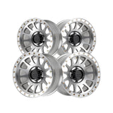 1 X Lock Off Road Yosemite 17X9 5X127 71.5 Hub 5 Offset Machine With Clear Coat Wheel Rim