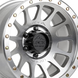 1 X Lock Off Road Yosemite 17X9 5X127 71.5 Hub 5 Offset Machine With Clear Coat Wheel Rim