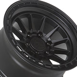 1 X Lock Off Road Baja 17X8 6X130 84.1 Hub 6 Offset Matte Black W Matte Black Ring Wheel Rim
