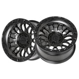 1 X Lock Off Road Combat 17X9 6X139.7 106.2 Hub 5.04 Offset Matte Black W Matte Black Ring Wheel Rim