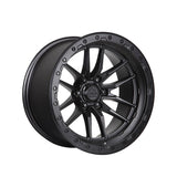1 X Lock Off Road Krawler 18x9 5x127 71.5 Hub 4.53 Offset Matte Black W Matte Black Ring Wheel Rim