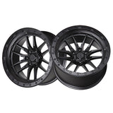1 X Lock Off Road Krawler 20X9 8X180 124.3 Hub 5.79 Offset Matte Black W Matte Black Ring Wheel Rim