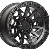 1 X Lock Off Road Lunatic 20X9 8X165.1 125.2 Hub 5.79 Offset Matte Black W Matte Black Ring Wheel Rim