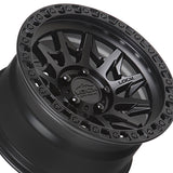 1 X Lock Off Road Lunatic 20X9 8X165.1 125.2 Hub 5.79 Offset Matte Black W Matte Black Ring Wheel Rim