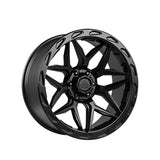 1 X Lock Off Road Matrix 20x9 6x135/6x139.7 106.2 Hub 5 Offset Matte Black W Matte Black Ring Wheel Rim