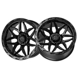 1 X Lock Off Road Matrix 22x10 5x127/5x139.7 87.1 Hub 4.79 Offset Matte Black W Matte Black Ring Wheel Rim