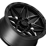 1 X Lock Off Road Matrix 20x10 6x135/6x139.7 106.2 Hub 4.79 Offset Matte Black W Matte Black Ring Wheel Rim