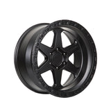 1 X Lock Off Road Olympus 18X9 6X139.7 106.2 Hub 4.53 Offset Matte Black W Matte Black Ring Wheel Rim