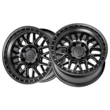 1 X Lock Off Road Onyx 17x9 6x139.7 106.2 Hub 4.53 Offset Matte Black W Matte Black Ring Wheel Rim