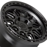 1 X Lock Off Road Onyx 17x9 6x139.7 106.2 Hub 4.53 Offset Matte Black W Matte Black Ring Wheel Rim