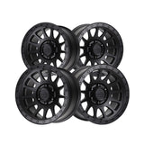 1 X Lock Off Road Yosemite 17X9 6X139.7 106.2 Hub 5 Offset Matte Black W Matte Black Ring Wheel Rim