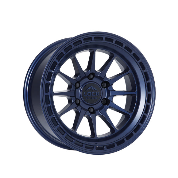 1 X Lock Off Road Baja 17X9 6X139.7 106.2 Hub 5 Offset Matte Blue Wheel Rim