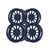 1 X Lock Off Road Baja 17X9 6X139.7 106.2 Hub 5 Offset Matte Blue Wheel Rim