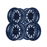 1 X Lock Off Road Combat 20X10 8X170 125.2 Hub 4.79 Offset Matte Blue Wheel Rim