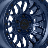 1 X Lock Off Road Combat 17x9 6x135 87.1 Hub 4.53 Offset Matte Blue Wheel Rim