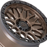 1 X Lock Off Road Combat 20X10 8X180 124.3 Hub 4.79 Offset Matte Bronze W Matte Black Ring Wheel Rim