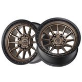 1 X Lock Off Road Baja 17X8 6X130 84.1 Hub 6 Offset Matte Desert Bronze W Matte Black Ring Wheel Rim