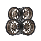 1 X Lock Off Road Baja 17X8 6X130 84.1 Hub 6 Offset Matte Desert Bronze W Matte Black Ring Wheel Rim