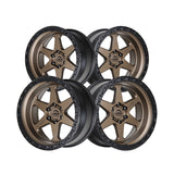 1 X Lock Off Road Olympus 20x10 6x139.7 106.2 Hub 4.79 Offset Matte Bronze W Matte Black Ring Wheel Rim