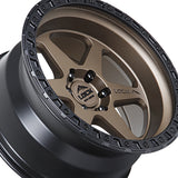 1 X Lock Off Road Olympus 20x9 5x127 71.5 Hub 5 Offset Matte Bronze W Matte Black Ring Wheel Rim