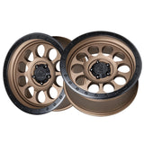 1 X Lock Off Road 50CAL 20x9 6x139.7 106.2 Hub 5 Offset Matte Bronze W Matte Black Ring Wheel Rim