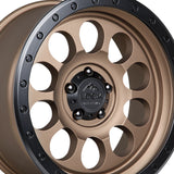 1 X Lock Off Road 50CAL 20x9 6x139.7 106.2 Hub 5 Offset Matte Bronze W Matte Black Ring Wheel Rim