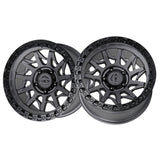 1 X Lock Off Road Lunatic 20x9 5x127 71.5 Hub 5 Offset Matte Grey W Matte Black Ring Wheel Rim