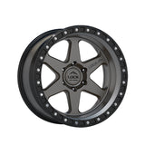 1 X Lock Off Road Olympus 18X9 6X139.7 106.2 Hub 5.04 Offset Matte Grey W Matte Black Ring Wheel Rim