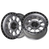 1 X Lock Off Road 50CAL 20x9 6x139.7 106.2 Hub 4.53 Offset Matte Grey W Matte Black Ring Wheel Rim