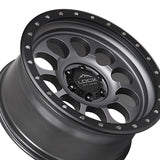 1 X Lock Off Road 50CAL 20x9 6x139.7 106.2 Hub 4.53 Offset Matte Grey W Matte Black Ring Wheel Rim