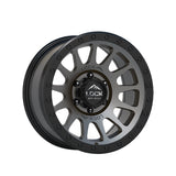 1 X Lock Off Road Yosemite 20x10 6x135 87.1 Hub 4.79 Offset Matte Grey W Matte Black Ring Wheel Rim