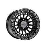 1 X Lock Off Road Mojave 17X9 5X127 71.5 Hub 4.53 Offset Matte Black W Matte Black Ring Wheel Rim