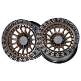 1 X Lock Off Road Mojave 20X9 6X135 87.1 Hub 5 Offset Matte Bronze W Matte Black Ring Wheel Rim