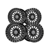 1 X Lock Off Road Mojave 20X9 6X139.7 106.2 Hub 5 Offset Matte Grey W Matte Black Ring Wheel Rim