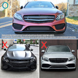 Coolstuffguru Glossy Black Front Lip Spoiler Splitter Compatible with Mercedes Benz C-Class W205 2015-2018