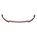 Coolstuffguru Glossy Black Red Trims Front Bumper Lip Spoiler 3PC Compatible with Mercedes Benz W205 2019-2021