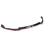 Coolstuffguru Glossy Black Red Trims Front Bumper Lip Spoiler 3PC Compatible with Mercedes Benz W205 2019-2021