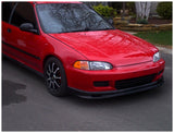 Coolstuffguru Compatible with Honda Civic 2 3 Dr Coupe Ex Dx Mugen Style Front Lip Quality Abs Plastic Black