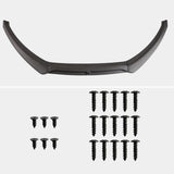 Coolstuffguru Black Front Bumper Lip Spoiler Splitter Body Kit 3PC Compatible with Ford Focus 2015-2018