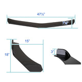 Coolstuffguru Universal Gloss Black Front Bumper Lip Spoiler Splitter Body Kit 3PC Free Ship