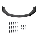 Coolstuffguru Universal Glossy Black Red Trims Front Bumper Lip Spoiler Splitter Kits 3PC