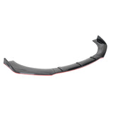 Coolstuffguru Universal Glossy Black Red Trims Front Bumper Lip Spoiler Splitter Kits 3PC