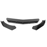 Coolstuffguru Universal Glossy Black PP Front Bumper Lip Spoiler Splitter Body Kits 3PC